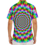 Spiky Psychedelic Optical Illusion Men's Deep V-Neck Shirt
