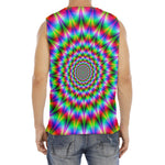 Spiky Psychedelic Optical Illusion Men's Fitness Tank Top