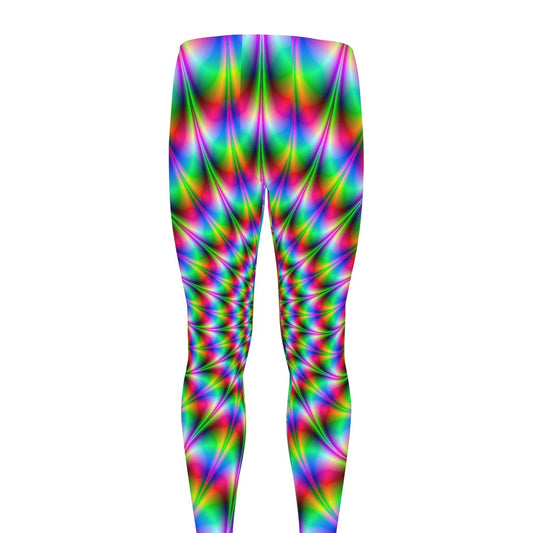 Spiky Psychedelic Optical Illusion Men's leggings