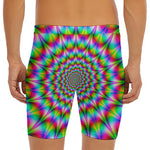 Spiky Psychedelic Optical Illusion Men's Long Boxer Briefs