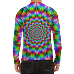 Spiky Psychedelic Optical Illusion Men's Long Sleeve Rash Guard