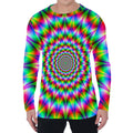 Spiky Psychedelic Optical Illusion Men's Long Sleeve T-Shirt