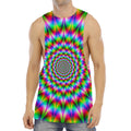 Spiky Psychedelic Optical Illusion Men's Muscle Tank Top
