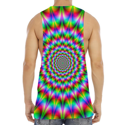 Spiky Psychedelic Optical Illusion Men's Muscle Tank Top