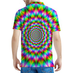 Spiky Psychedelic Optical Illusion Men's Polo Shirt