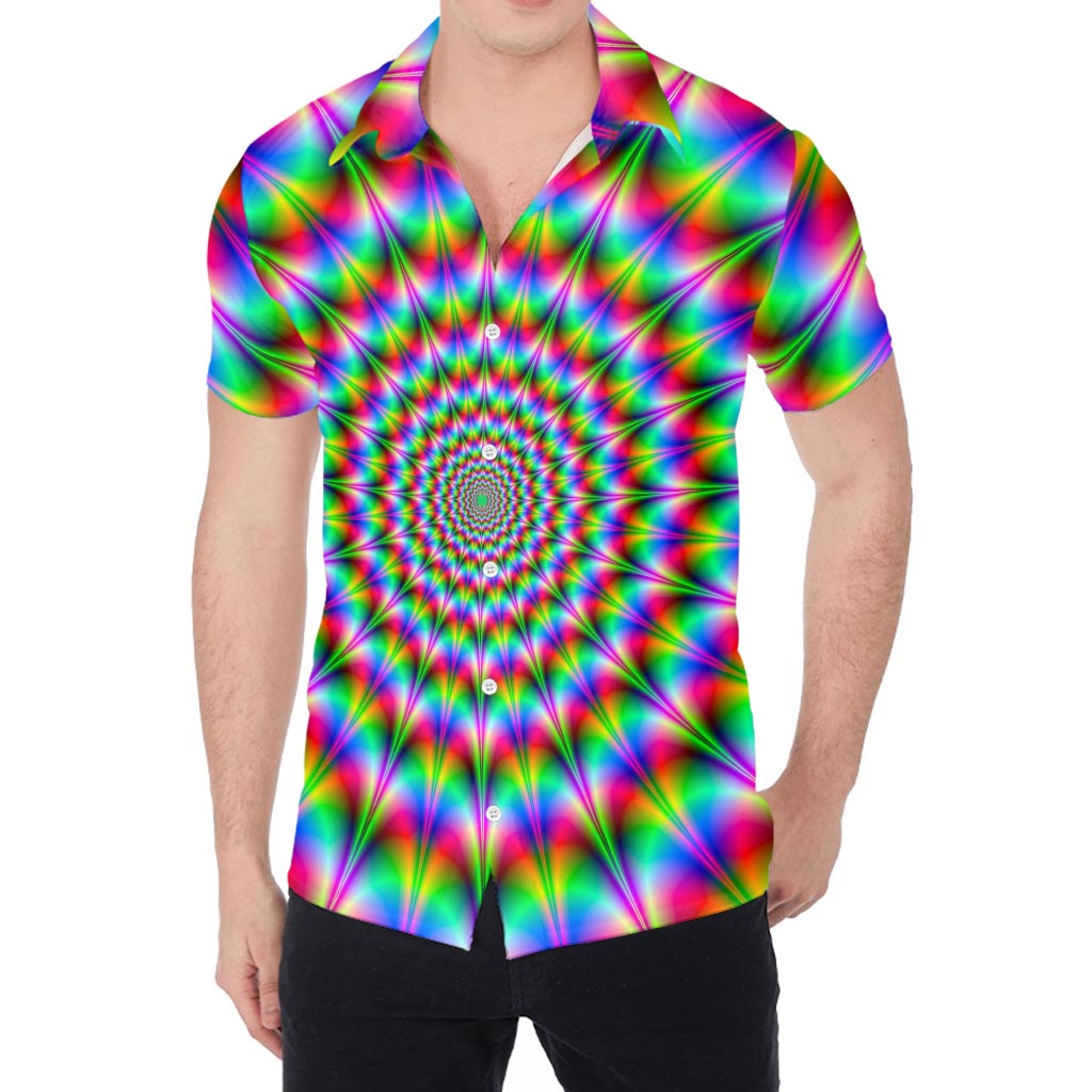 Spiky Psychedelic Optical Illusion Men's Shirt