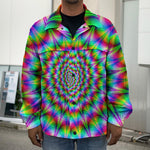 Spiky Psychedelic Optical Illusion Men's Shirt Jacket