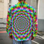 Spiky Psychedelic Optical Illusion Men's Shirt Jacket