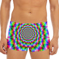 Spiky Psychedelic Optical Illusion Men's Short Boxer Briefs