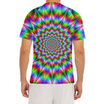 Spiky Psychedelic Optical Illusion Men's Short Sleeve Rash Guard