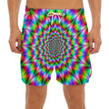 Spiky Psychedelic Optical Illusion Men's Split Running Shorts