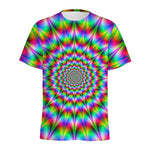 Spiky Psychedelic Optical Illusion Men's Sports T-Shirt