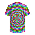 Spiky Psychedelic Optical Illusion Men's Sports T-Shirt