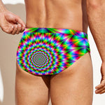 Spiky Psychedelic Optical Illusion Men's Swim Briefs
