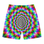 Spiky Psychedelic Optical Illusion Men's Swim Trunks