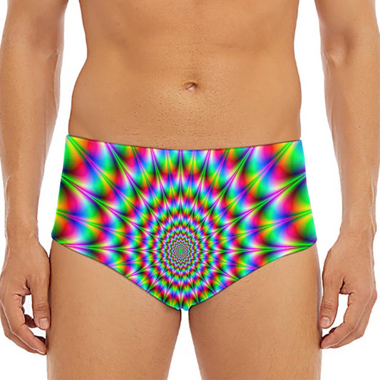 Spiky Psychedelic Optical Illusion Men's Triangle Swim Briefs