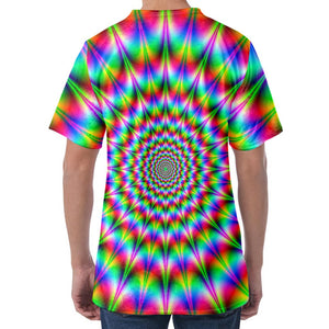 Spiky Psychedelic Optical Illusion Men's Velvet T-Shirt