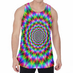 Spiky Psychedelic Optical Illusion Men's Velvet Tank Top