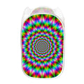 Spiky Psychedelic Optical Illusion Mesh Laundry Hamper