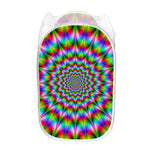 Spiky Psychedelic Optical Illusion Mesh Laundry Hamper