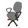Spiky Psychedelic Optical Illusion Office Chair Cover