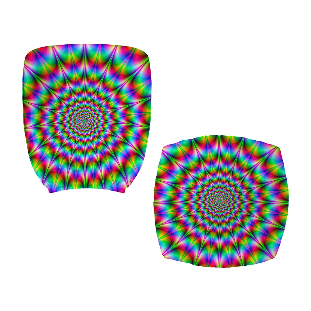 Spiky Psychedelic Optical Illusion Office Chair Cover