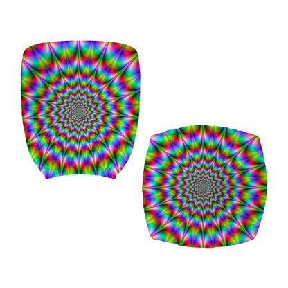 Spiky Psychedelic Optical Illusion Office Chair Cover