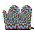 Spiky Psychedelic Optical Illusion Oven Mitts