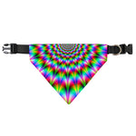 Spiky Psychedelic Optical Illusion Over The Collar Dog Bandana