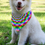 Spiky Psychedelic Optical Illusion Over The Collar Dog Bandana
