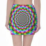 Spiky Psychedelic Optical Illusion Pencil Mini Skirt