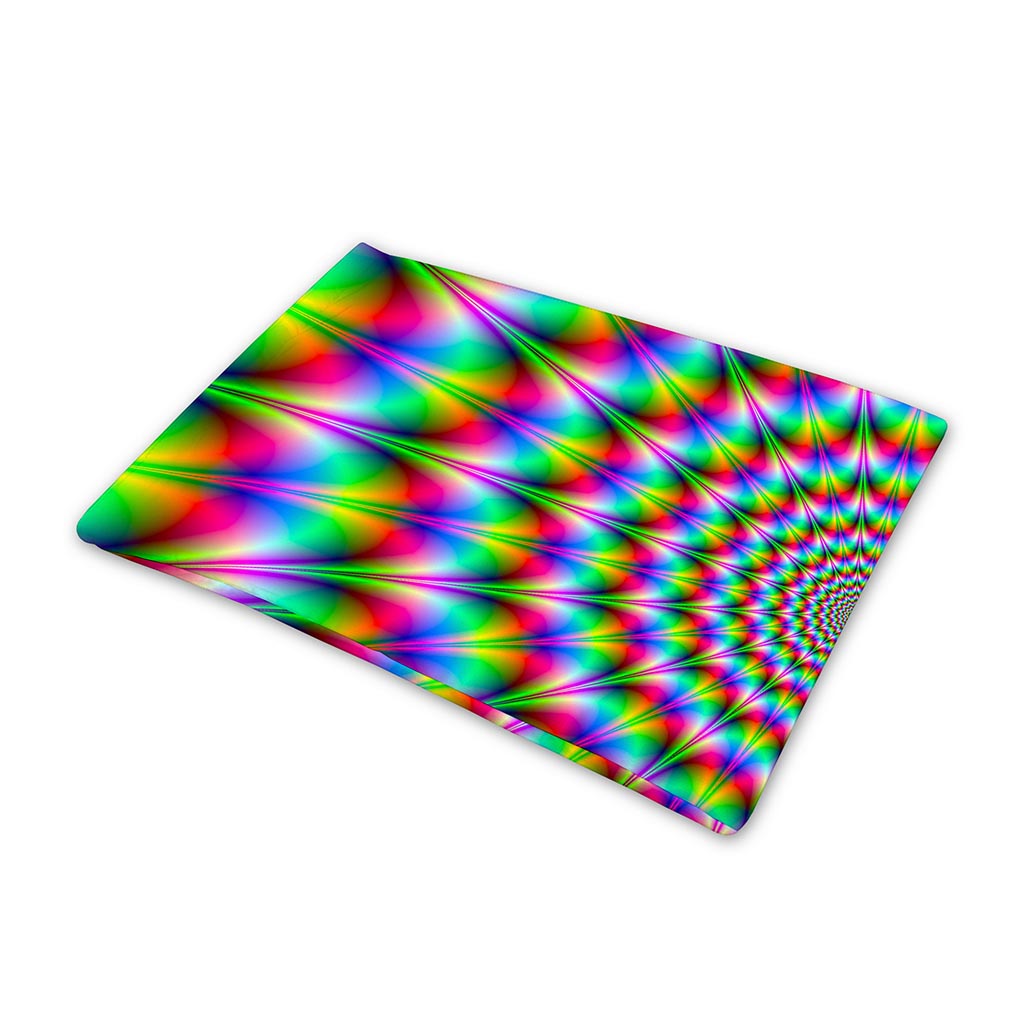 Spiky Psychedelic Optical Illusion Pet Cooling Mat Cover