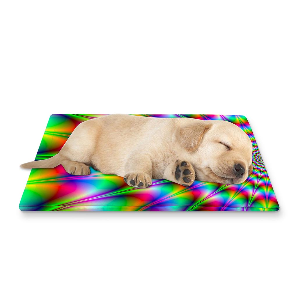 Spiky Psychedelic Optical Illusion Pet Cooling Mat Cover