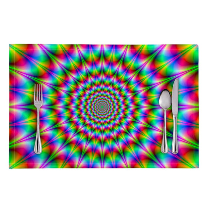 Spiky Psychedelic Optical Illusion Placemat