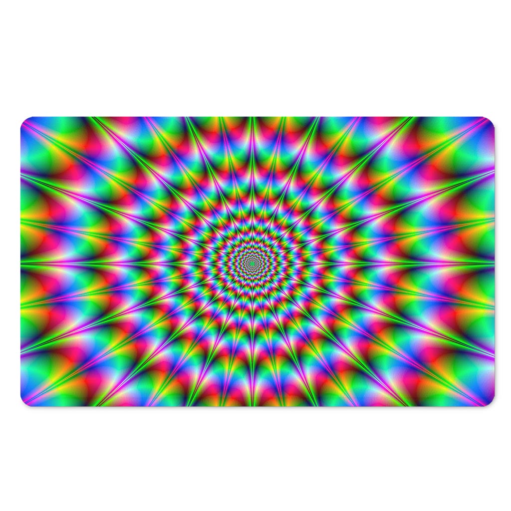 Spiky Psychedelic Optical Illusion Polyester Doormat