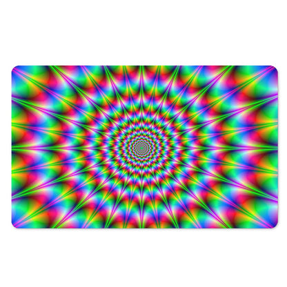 Spiky Psychedelic Optical Illusion Polyester Doormat