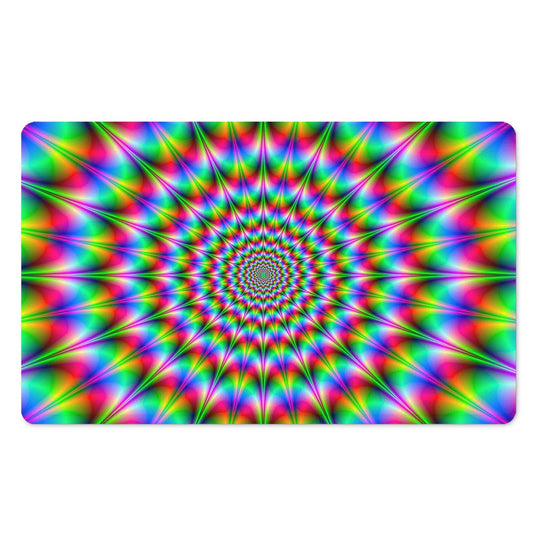 Spiky Psychedelic Optical Illusion Polyester Doormat