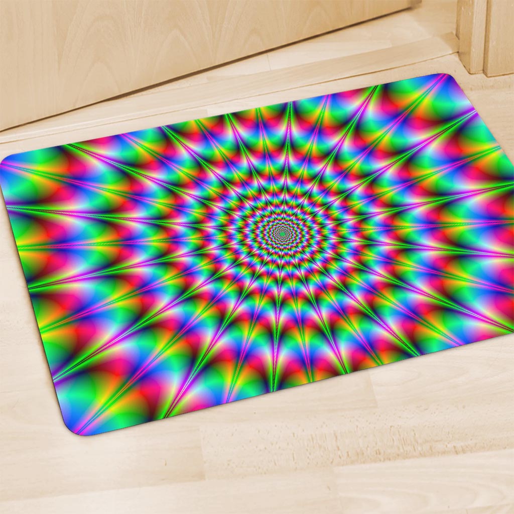 Spiky Psychedelic Optical Illusion Polyester Doormat