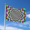 Spiky Psychedelic Optical Illusion Polyester Flag