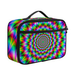 Spiky Psychedelic Optical Illusion Portable Lunch Bag