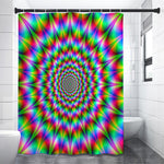 Spiky Psychedelic Optical Illusion Premium Shower Curtain