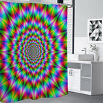 Spiky Psychedelic Optical Illusion Premium Shower Curtain