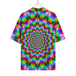 Spiky Psychedelic Optical Illusion Rayon Hawaiian Shirt