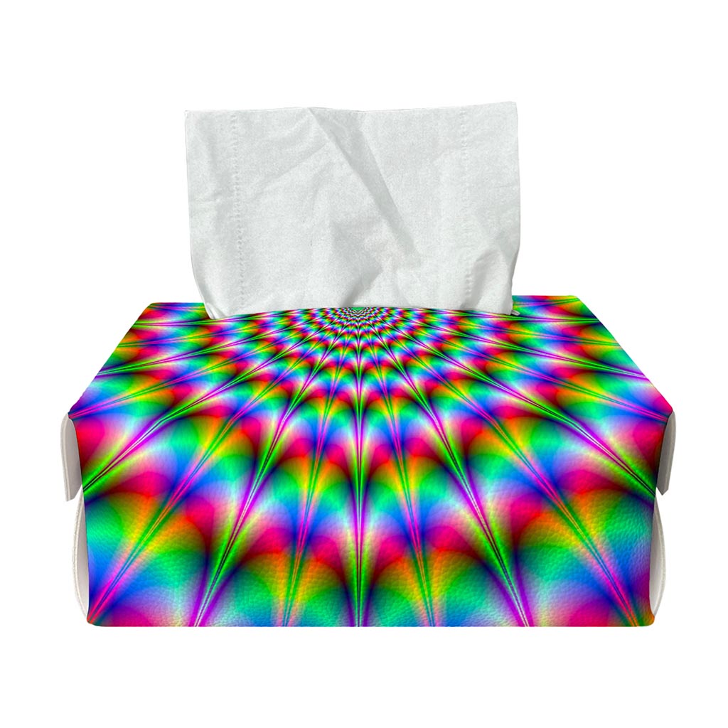 Spiky Psychedelic Optical Illusion Rectangle Tissue Box Cover