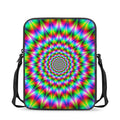 Spiky Psychedelic Optical Illusion Rectangular Crossbody Bag