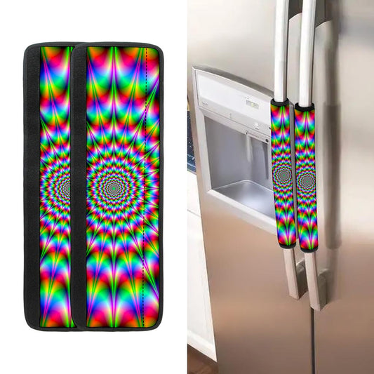 Spiky Psychedelic Optical Illusion Refrigerator Handle Covers