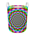 Spiky Psychedelic Optical Illusion Round Laundry Basket