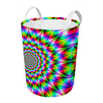 Spiky Psychedelic Optical Illusion Round Laundry Basket