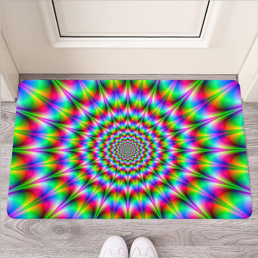Spiky Psychedelic Optical Illusion Rubber Doormat