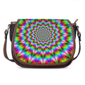 Spiky Psychedelic Optical Illusion Saddle Bag